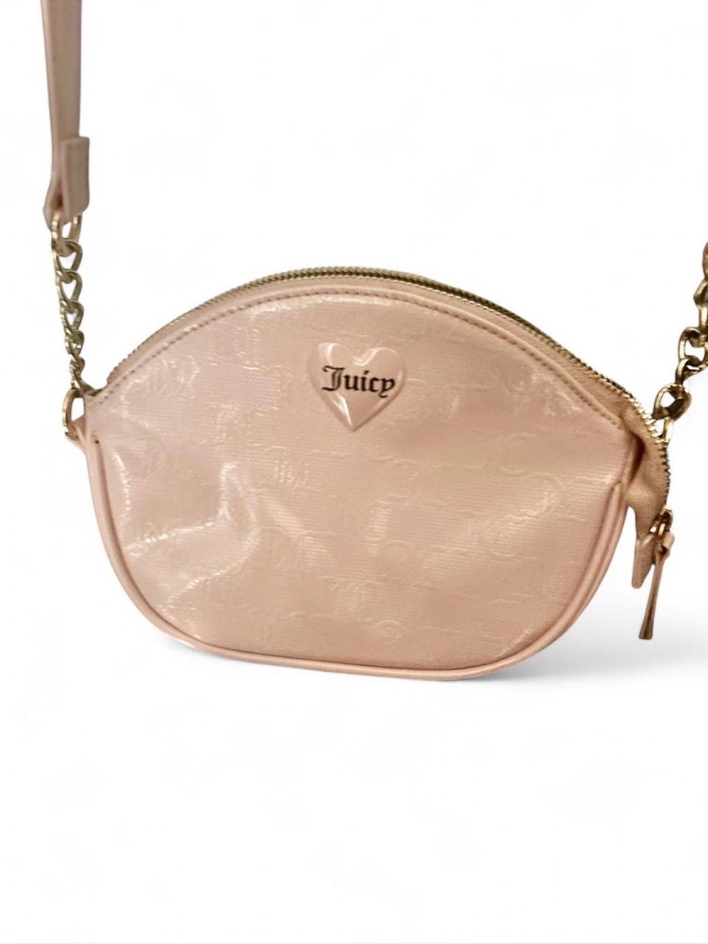 Juicy Couture Pale Pink Patent Leather Crossbody Purse